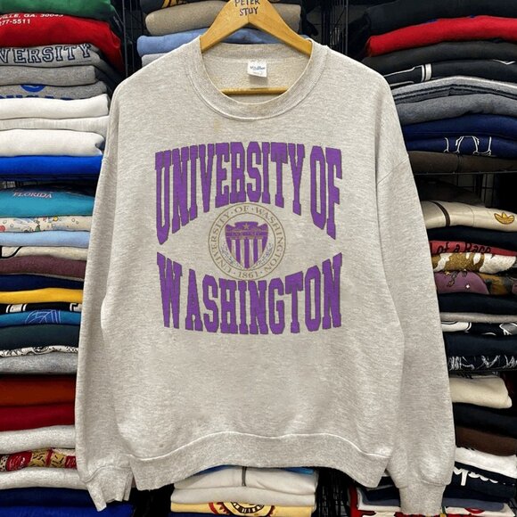 Vintage University of Washington Big Logo Sweatshirt, University of Washington - Picture 1 of 2